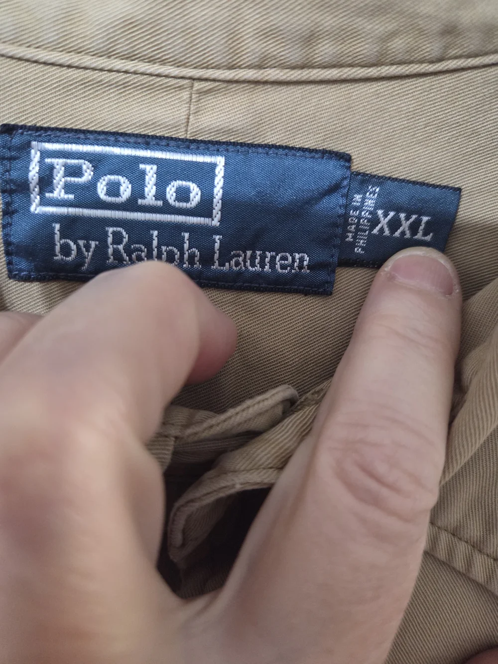 NWT Polo Ralph Lauren Khaki Button-Down Shirt, Size XXL